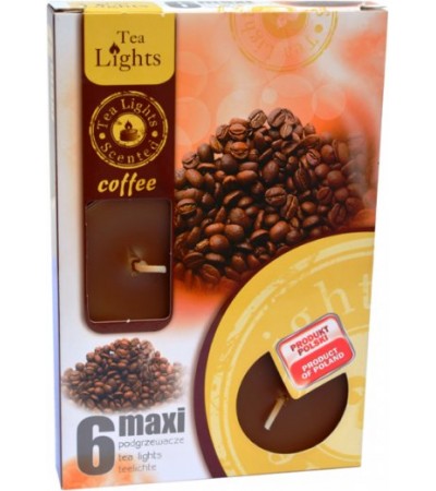 Sviečka čajová 6 kusová MAXI COFFEE Sviečka čajová 6 kusová MAXI COFFEE